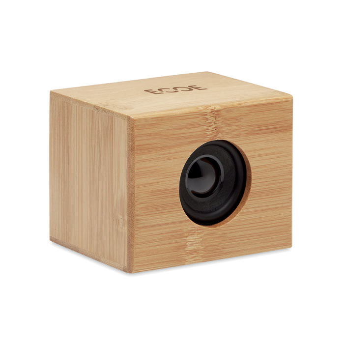 Speaker in bamboo senza fili 5. wood item picture printed