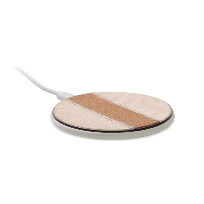 Cork wireless charger 15W Bianco item picture back