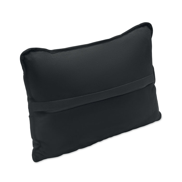Cuscino in tessuto scamosciato Nero item picture back
