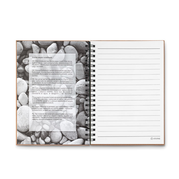 Stone paper notebook 70 lined Blu item picture top
