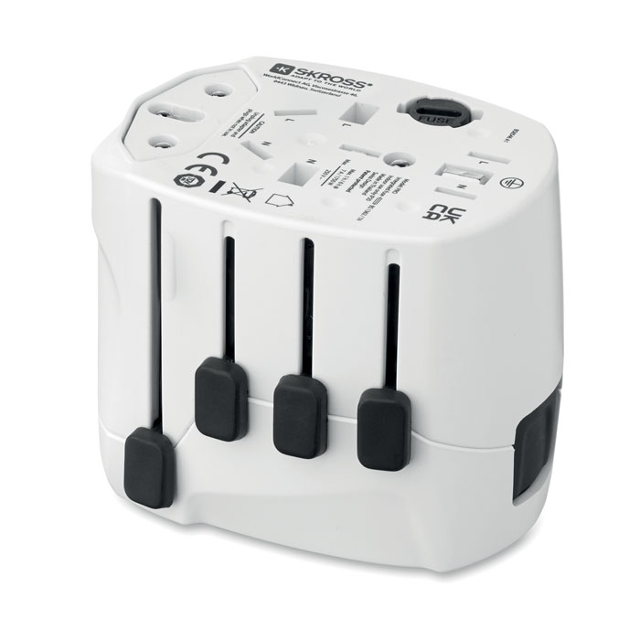 Skross PRO 3-pole world Bianco item picture side