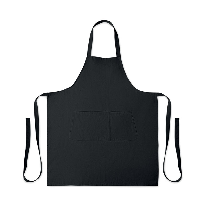 Organic cotton apron 240 gr/m² Nero item picture side