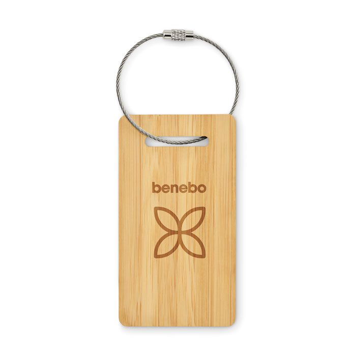 Bamboo luggage tag Legno item picture printed