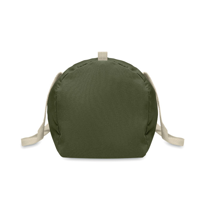 Recycled cotton sports bag Verde Militare item picture side