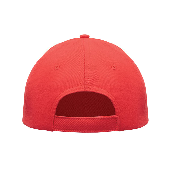 5 panel baseball cap 180 gr Bianco/Rosso item picture open