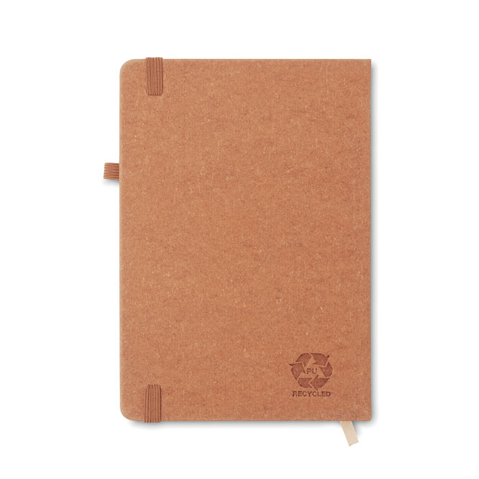 Notebook A5 in PU riciclato brown item picture back