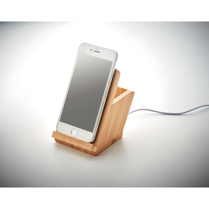 Wireless charger pen holder 5W wood item detail picture