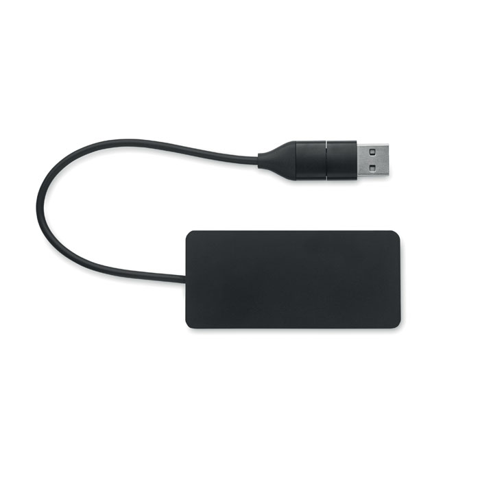 Hub USB a 3 porte Nero item picture open