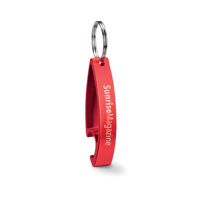 Key ring bottle opener Rosso item picture printed