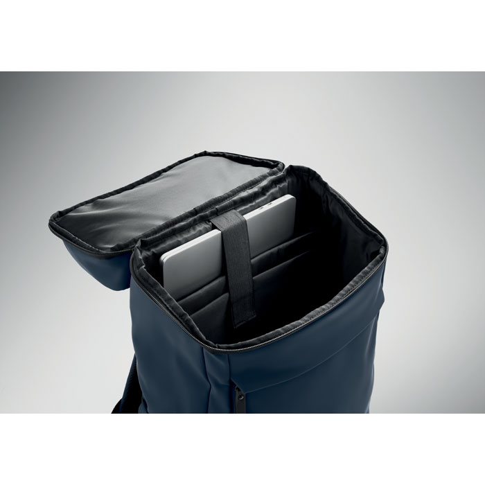 15" PU laptop backpack Francese Navy item picture open