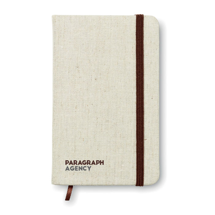 A6 canvas notebook lined Beige item picture printed