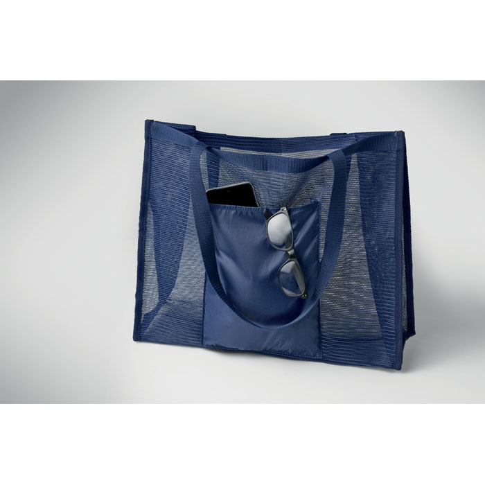 Shopper in rete RPET Blu item detail picture