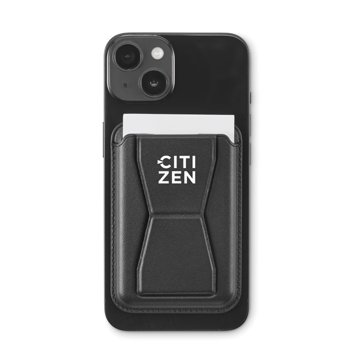 Magnetic PU cardholder Nero item picture printed