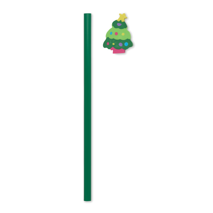 Christmas pencil with eraser Verde item picture side