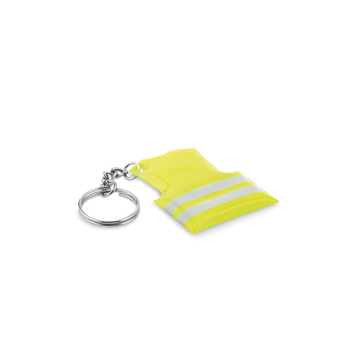 Portachiavi gilet rifrangente neon yellow item picture back