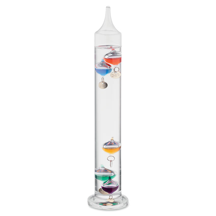 Galileo thermometer glass 28cm Trasparente item picture open