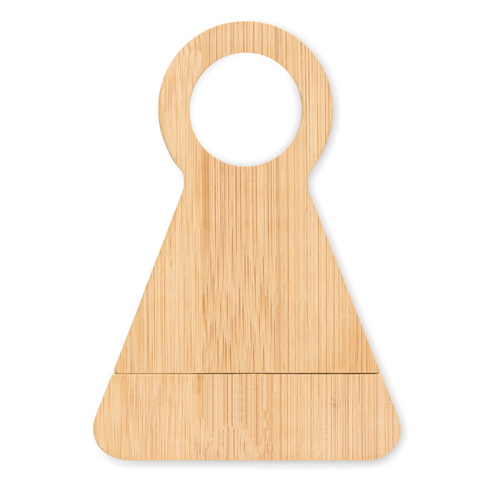 Bamboo bottle stand & opener Legno item picture 1
