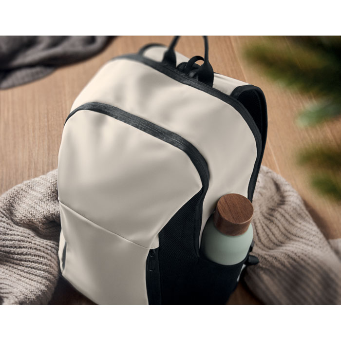 15" soft PU laptop backpack Bianco Sporco item picture 6