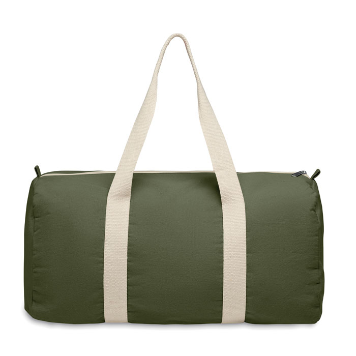 Recycled cotton sports bag Verde Militare item picture 2