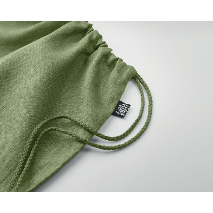 Hemp drawstring bag 200 gr/m² Verde item detail picture