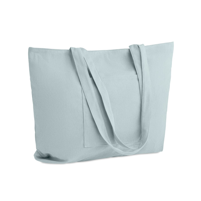 Shopper grande in velluto Blu Bambino item picture front
