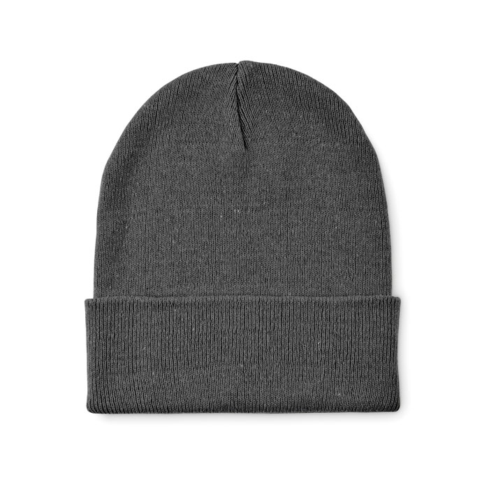 Knitted beanie with cuff Grigio Pietra item picture front