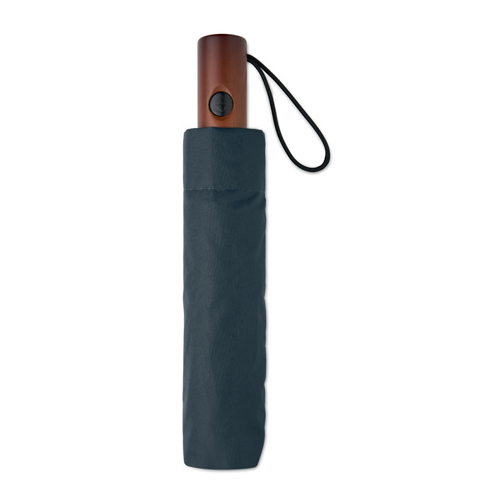 21" auto umbrella wood handle Blu item picture back