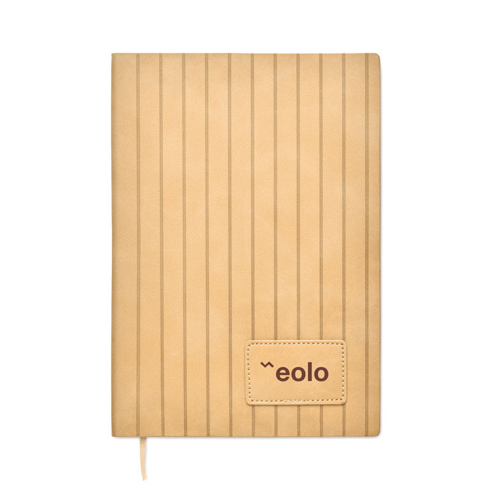 Notebook A5 in PU fumé Beige item picture printed