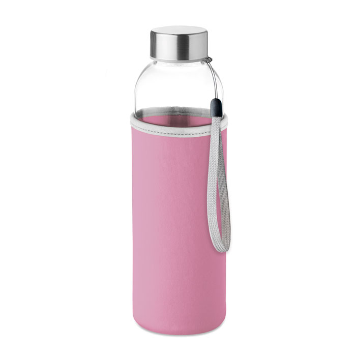 Bottiglia in vetro 500ml pink item picture front