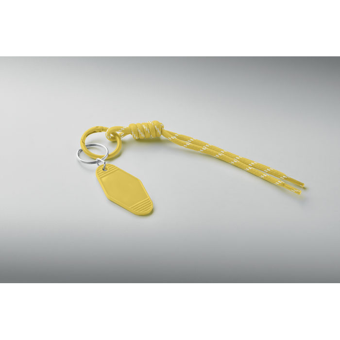 Braided rope with tag keyring Giallo item detail picture