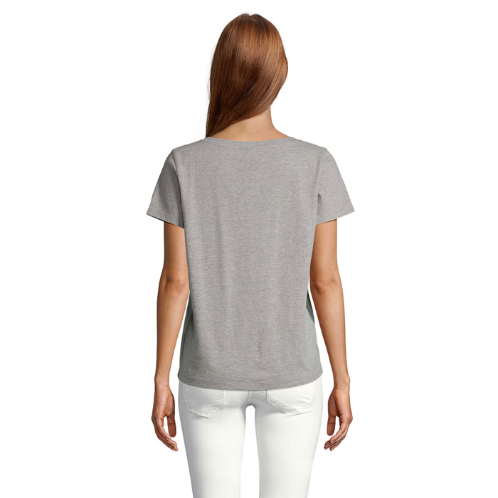 REGENT V T-SHIRT WOMEN Grigio Melange item picture back