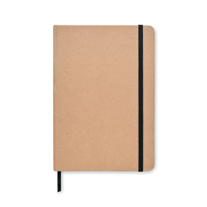 A5 notebook recycled carton Beige item picture back