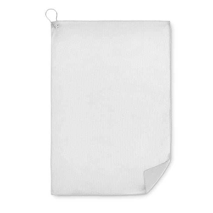 Asciugamano da golf in RPET Bianco item picture front