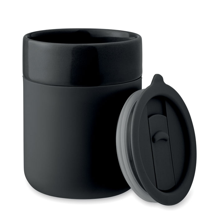 Bicchiere in ceramica 330 ml Nero item picture side