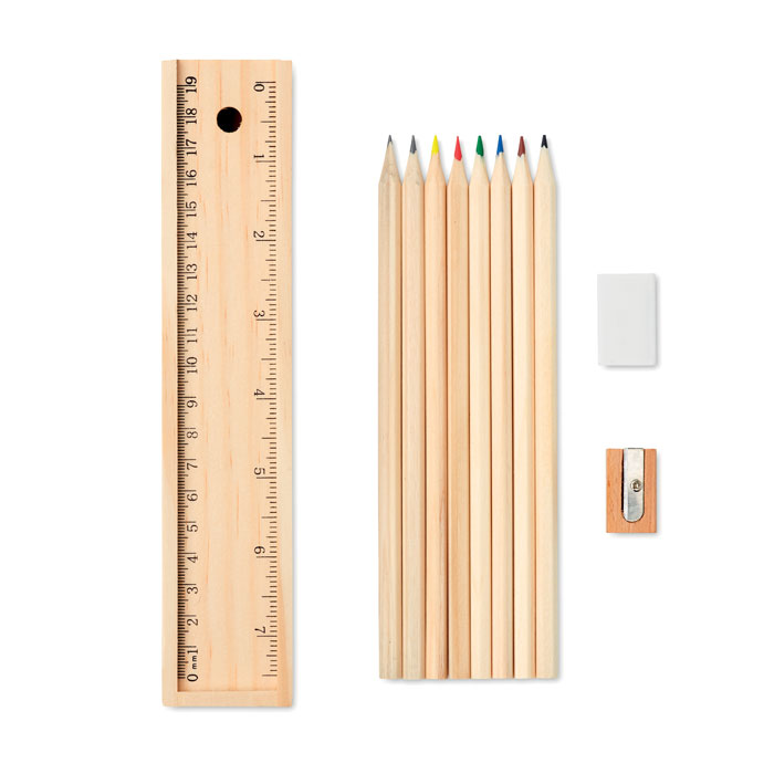 Set 12 penne in box di legno Legno item picture front