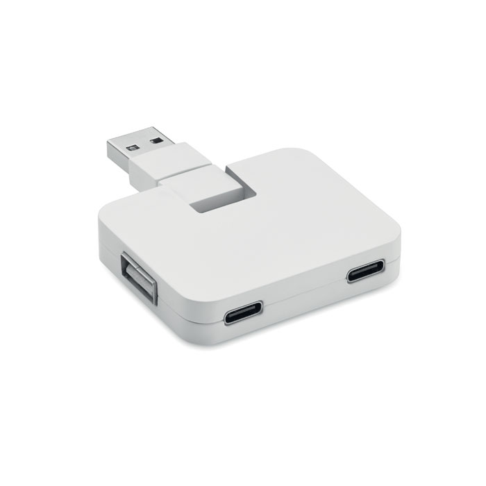4 port USB hub Bianco item picture front