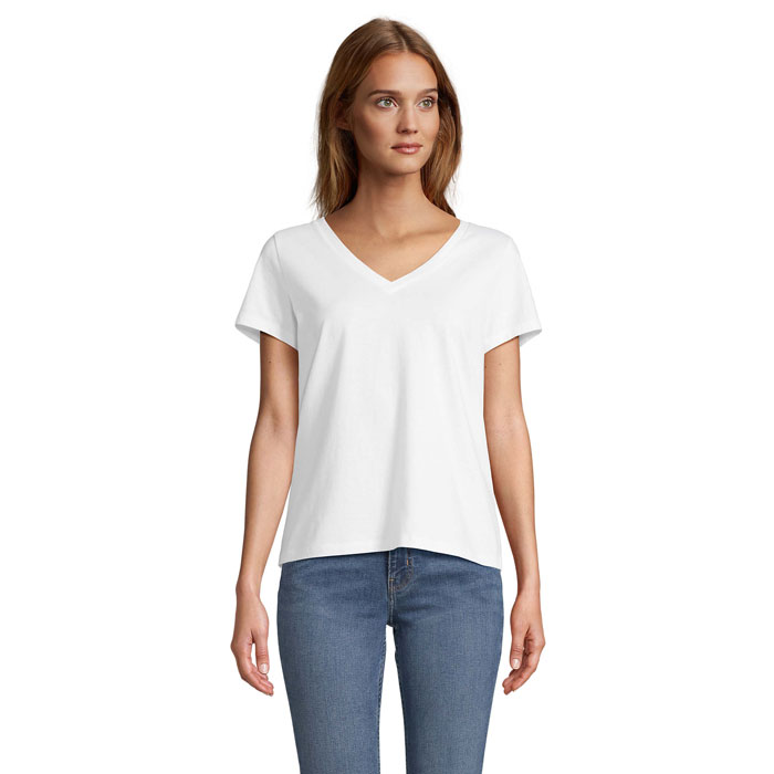 REGENT V T-SHIRT WOMEN Bianco item picture front