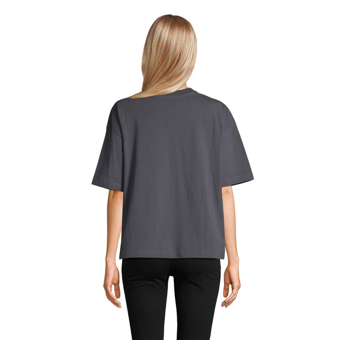 BOXY WOMEN OVERSIZE T-SHIRT Grigio Topo item picture back