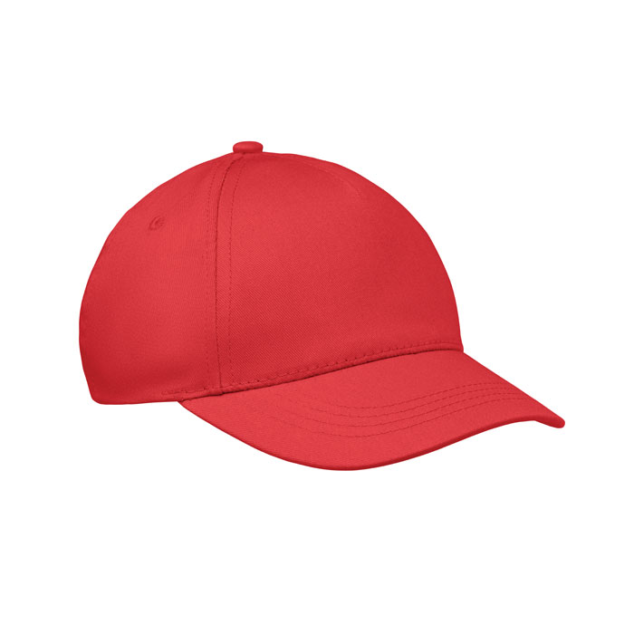 5 panel kids baseball cap Rosso item picture front