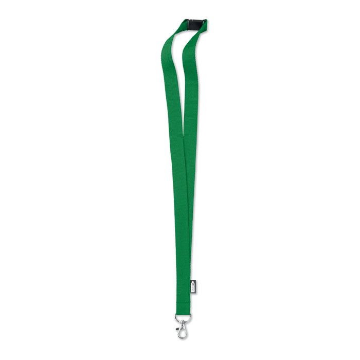 Lanyard in RPET 20 mm Verde item picture front