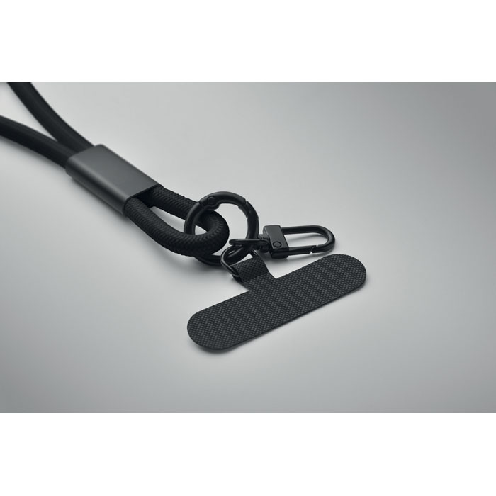 60W charging and data lanyard Nero item picture open