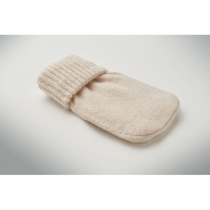 Hand warmer knitted polyester Beige item detail picture