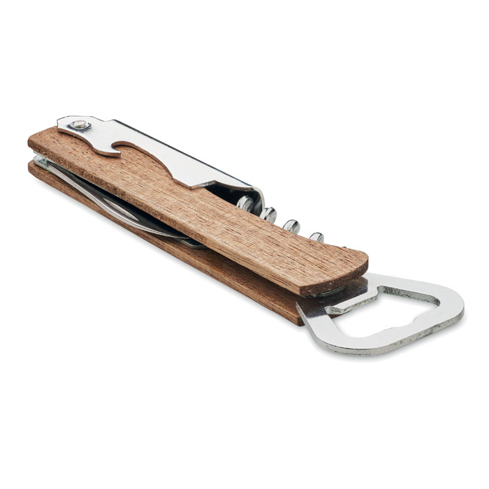 3 in 1 bamboo bottle opener Legno item picture side