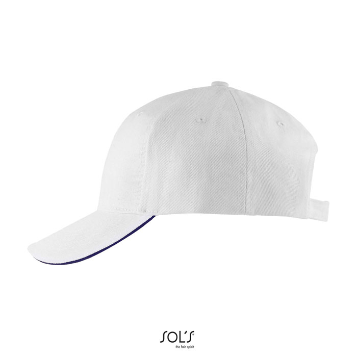 BUFFALO SIX PANEL CAP White/French Navy item picture back