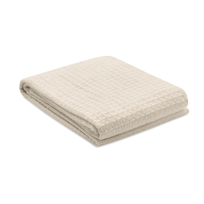 Cotton wafle blanket 350 gr/m² Beige item picture front