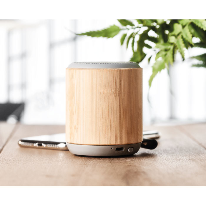 Speaker in bamboo senza fili 5.0 wood item ambiant picture