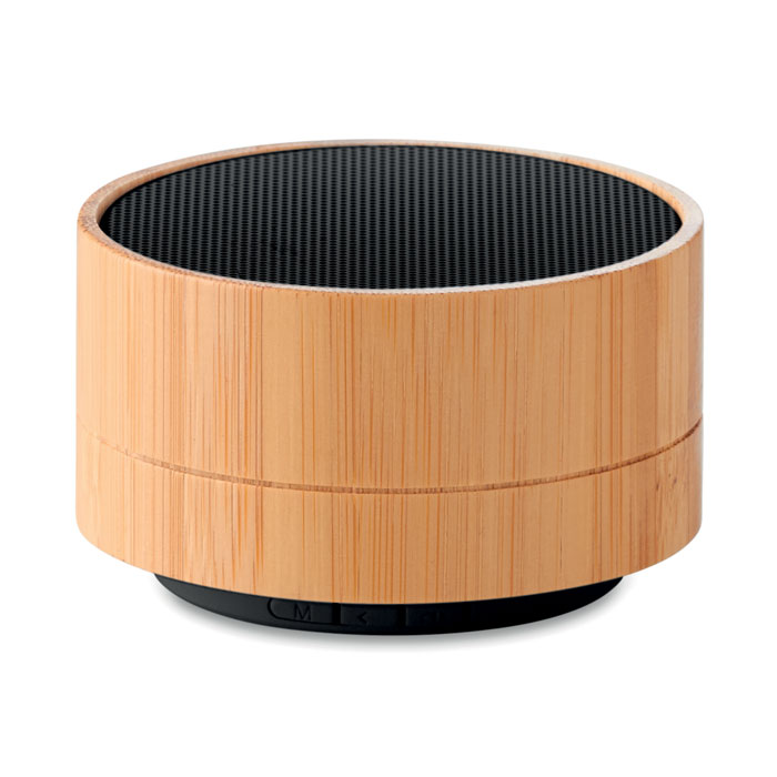 Speaker wireless in bamboo black item picture front