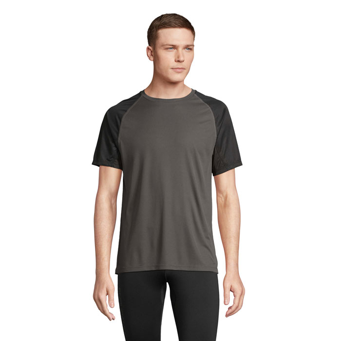 VORTEX RAGLAN T-SHIRT Black/Charcoal Grey item picture front