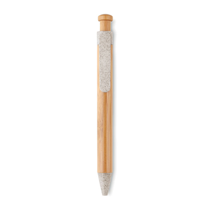 Bamboo/Wheat-Straw ABS ball pen Beige item picture front