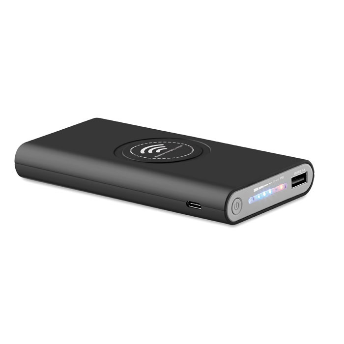 Powerbank wireless con hub black item picture front